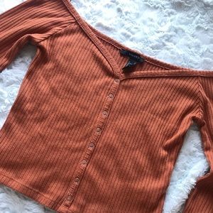 Forever 21 off the shoulder crop top